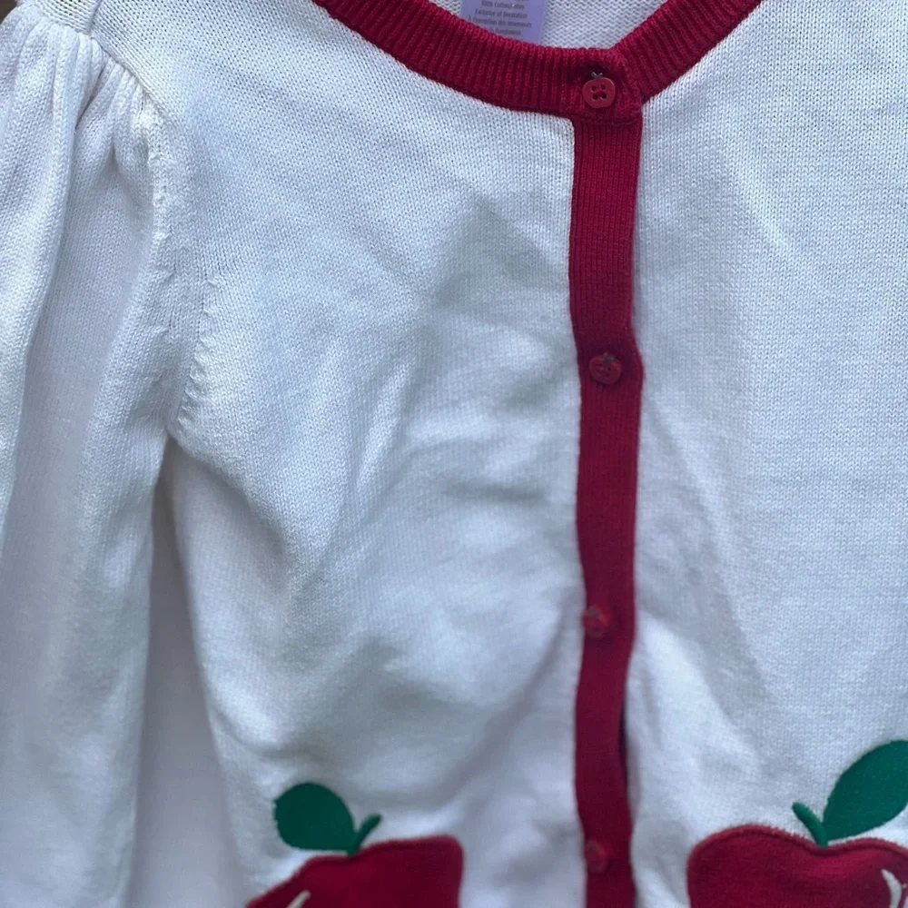 Gymboree Girls Appliqué Cardigan Apple 🍎 Orchard